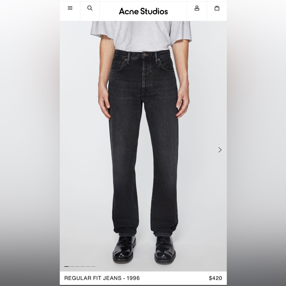 Acne Studios 1996 Regular Fit Jeans (unisex). Excellent condition size 32 34.